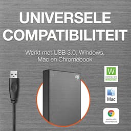 Externe Harde Schijf - Draagbare Opslag - Bestanden Opslaan - Hardware Versleuteling - 4 TB - Zwart — thumbnail 4