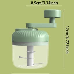 Voedselhakker - Keukenmachine - Maaltijdvoorbereiding - Handmatige bediening - 15x10x15 cm - Groen — thumbnail 3