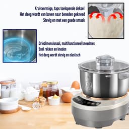 Seth Select Deegmachine 7L - Kneed machine - Deeg Mixer met Gisting Functie 25-38 ° C/77-100 ℉ - Elektrische kneedmachine - Deegmaker — thumbnail 5