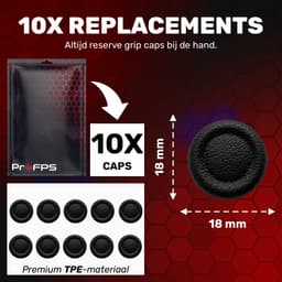 ProFPS 10x Joystick Caps PS4/PS5/EDGE – Grips voor Versleten Sticks — thumbnail 5