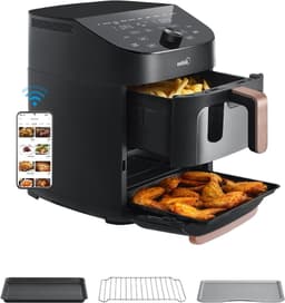 Verticale Airfryer - Dubbele Zone - Veelzijdig Koken - App Bediening - 11 Liter - Zwart — thumbnail 1