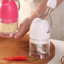Keukenmachine Groentehakker - Knoflookmolen Uienmolen - Snel Ingrediënten Snijden - Handmatige Handslinger Bediening - 12 x 11.5 x 7.7 cm — thumbnail 2