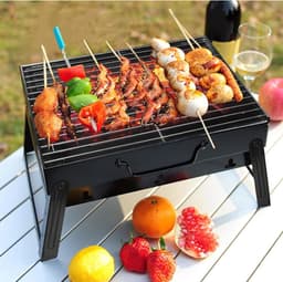 Florixa® Tafel Bbq Houtskool - Weber Bbq -Boretti Bbq - Houtskool - Zwart - 27cm x 35cm x 24cm — thumbnail 2