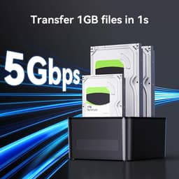 Harde Schijf Docking Station - Externe Opslag Harddisk Behuizing - Data Beheer - Ondersteunt 3 Schijven — thumbnail 4