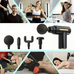 Massagepistool - Fascia Gun - LCD Display & 6 Snelheden - 4 Verwisselbare Massagekoppen - Stille Motor & Diepe Massage - 800mAh Oplaadbaar - Voor Thuis, Sport & Herstel — thumbnail 4