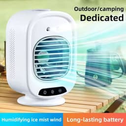 KZQ Draagbare 2 In 1 Luchtkoeler Wit Luxe Model - Draagbare Luchtkoeler Bureauventilator Met 3 Snelheden Usb Voor Kantoor Of Slaapkamer - Extra Functies En Hoger Vermogen — thumbnail 4