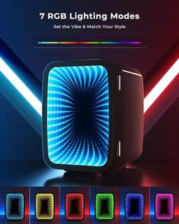 Mini koelkast 4L – Stille mini fridge met RGB-verlichting – Koelen & warmhouden – Voor 6 blikjes – AC/DC draagbare koelkast voor gaming, kantoor, auto & huidverzorging — thumbnail 3