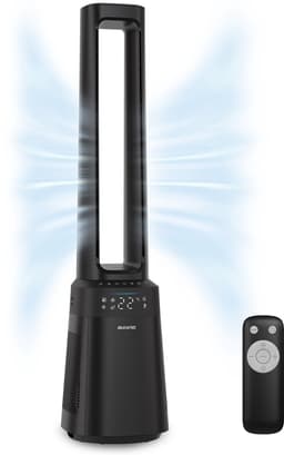 Auronic Torenventilator - Bladeless Model 2 in 1 - Luchtreiniger met HEPA-filter - Ventilator - 10 Standen - Afstandsbediening - 105 cm - Zwart — thumbnail 1