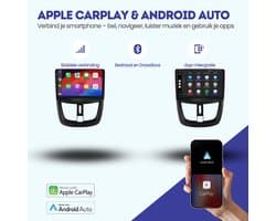 CarPlay autoradio geschikt voor Peugeot 206+ | 2009 t/m 2013 | Android 13 | Draadloos Apple CarPlay & Android Auto | 2GB + 32GB | Denago DNG-A398 | 2025 model | 2009 2010 2011 2012 2013 | Bluetooth & Wifi