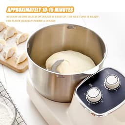 Deegmixer - Deegkneedmachine Keukenmixer - Thuisbakken - Constante Temperatuur Fermentatie - 5L Inhoud - Wit — thumbnail 4