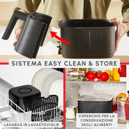 Airfryer XL - Olievrije Frituurpan - Gezond Koken - Stille Technologie - 5 Liter - Zwart — thumbnail 3