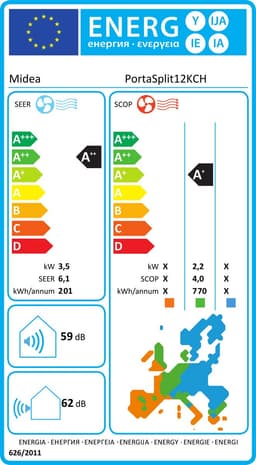 Midea PortaSplit Mobiele Split Airco - Incl. Luchtreiniger - 12.000 BTU - Koelen & Verwarmen - Met Wifi — thumbnail 2