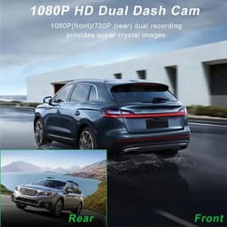 Dashcam Auto - Autocamera DVR - Verkeersveiligheid - Drievoudige lens - 2 inch scherm - Zwart — thumbnail 3