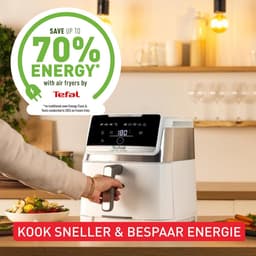 Stille Airfryer - Heteluchtfriteuse XXL - Gezond Koken - Silent Technology - 7 Liter - Wit — thumbnail 4