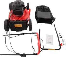 Benzine grasmaaier - Gazonmaaier motor - Gazon onderhouden - 8 Hoogte standen - 51 cm maaibreedte - Rood — thumbnail 5