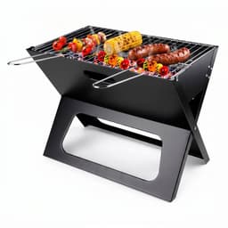 Lomera Opvouwbare Barbecue - Draagbare Houtskool BBQ - Camping Barbecue - Houtskool Grill - Inklapbaar - Picknick Barbecue - Strand Barbecue - Festival BBQ - Tafelbarbecue - Meeneem Barbecue - Houtskoolbarbecue - Park Barbecue — thumbnail 1