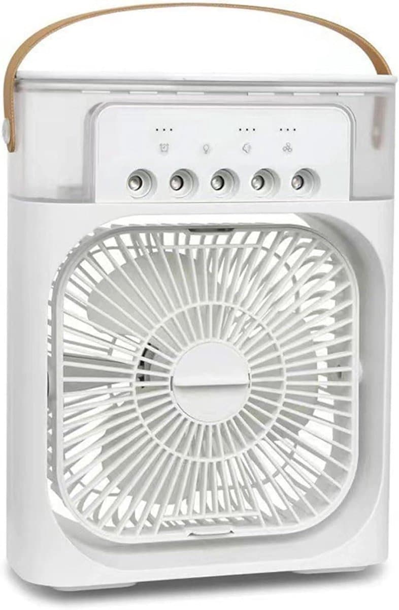 Mini Airco - Verdampingskoeler Luchtkoeler - Persoonlijke Koeling - 3 Snelheden Instelbaar - 21cm Hoog - Wit — afbeelding 1