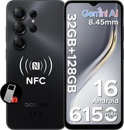 DOOGEE NOTE 56 X PRO - Smartphone - Android 16 -32 GB RAM + 128 GB ROM / 2 TB TF - 6150 mAh - 8,45 mm ultraslank - 6,56 inch HD+ - 13 MP + 8 MP - NFC - Face ID - Gemini AI - GPS — thumbnail 1