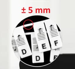 Siliconen Piano Keyboard strip - Voor 61/88 toetsen - Dit zijn géén stickers - Op Maat Te Knippen - Piano Keyboard Note Labels – Wasbaar – Piano Leren Spelen Voor Beginners & Kinderen – Makkelijk schoon te maken. — thumbnail 2