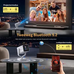 VLSelect® Beamer mini - Projectie scherm - Thuisbioscoop - 1080P — thumbnail 5