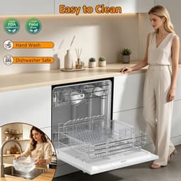 Beslagkom - Mengkom Keuken - Bakken En Koken - Inclusief Deksel En Zeef - 10 Liter - Transparant — thumbnail 3
