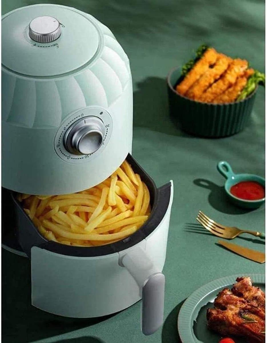 Air Fryer, Small Air Fryer, Airfryer with Less Oil, 800W Air Fryer Oven Pizza Cooker, Non-Stick Baking Basket, Overheat Protection, Timer+Temperature Control Airfry — afbeelding 1
