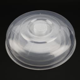 Dailygoods- Voedselafdekkingen Set van 8 - Kunststof Plaatafdekkingen - Hittebestendig - Stoomventilatiegat - Maten 14/17/20/23 cm - Transparant PP-plastic - Magnetronhoezen — thumbnail 5