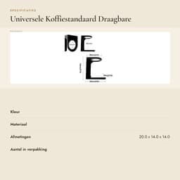 Dailygoods- Koffiestandaard Verstelbaar - Koffie Houder - Draagbaar - Robuust - Geschikt voor Koffiemachines - Verbeterde Gebruiksgemak - Koffiehouder — thumbnail 2