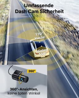 Auto Camera - Rijrecorder - Veilig Rijden - 4K Voor en Achter - 318 inch Touchscreen - Zwart — thumbnail 3