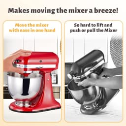 Mixer Mat - Apparaat Schuiver - Keuken Werkblad - Draaibaar Ontwerp - 34.4 x 22.1 cm - Zwart — thumbnail 2