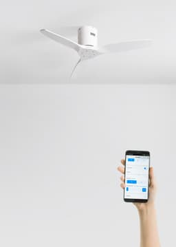 CREATE - Plafondventilator silent 100% hout 40W (Ø112cm) - Geen licht - WIFI + Afstandsbediening - 6 snelheden - Programmeerbaar - WIND CALM NATURAL WOOD — thumbnail 3