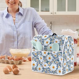 Keukenmachinehoes - Mixerhoes Stofhoes - Keuken Decoratie - Wasbaar Canvas Polyester - 38 x 27.5 x 37 cm - Vintage Daisy — thumbnail 2