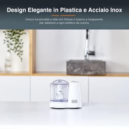 Elektrische Hakker - Keukenmachine - Ingrediënten Verwerken - Pulse Functie - 350 ml - Wit — thumbnail 5