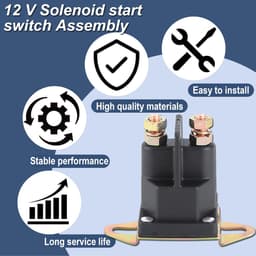 Buitenboordmotor Starter Relais - Contactschakelaar Motor - Grasmaaier Onderhoud - Brede Compatibiliteit - 4 Polen 12V - Zwart — thumbnail 5