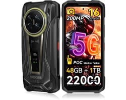 DOOGEE Vmax2 Pro Robuuste smartphone 5G - 6.78 inch 120Hz - 48GB RAM - 1TB ROM - 22000 mAh 120W - Android 16 - 200MP AI camera - IP68/IP69K - NFC,GPS - Telefoons 2026 nieuw - Zwart