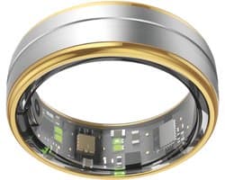 NOLATR Pro, Slimme Ring met Stappenteller, Activiteitstracker & Hartslagmeter – Zonder Abonnement & Nederlandse App – Zilver – Maat 10