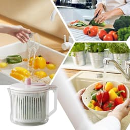 Groente Wasmachine - Fruit Spinner - Snel Drogen - Handmatige Bediening - 235 cm - Meerkleurig — thumbnail 4
