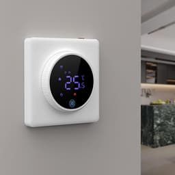 Slimme Thermostaat - Wifi Regelaar - Energie Besparen - App en Spraakbediening - 5-70 Graden - Wit — thumbnail 3