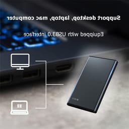Externe harde schijf - Mobiele opslag - Bestanden opslaan - Snelle USB 3.0 - Tot 2 TB - Zwart — thumbnail 1