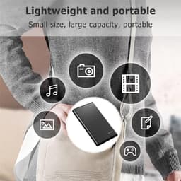Externe harde schijf - Mobiele opslag - Bestanden opslaan - Snelle USB 3.0 - Tot 2 TB - Zwart — thumbnail 3