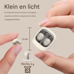 carmdering - Mini In Ear Kopfhörer - Draadloze Slaap Oordopjes - Bluetooth Headset - Fysieke Ruisonderdrukking - Zacht Siliconen - Ultra Lichtgewicht Design - Comfortabel Voor Zijslapers -zwart- 1 Set — thumbnail 2