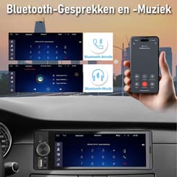 Hexinex - 1 DIN Carplay Autoradio - met 6,36 inch IPS-touchscreen - USB externe microfoon Achteruitrijcamera — thumbnail 2