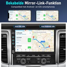 Hexinex - 2 DIN Carplay Autoradio - met 7 inch Display type C USB - achteruitrijcamera & Microfoon — thumbnail 4