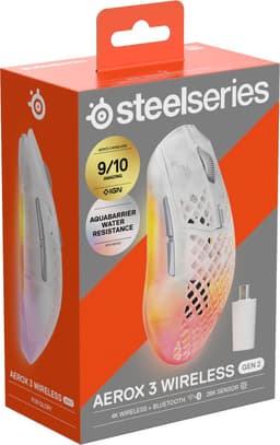 SteelSeries Aerox 3 Gen 2 Draadloze Gaming Muis Ghost — thumbnail 5