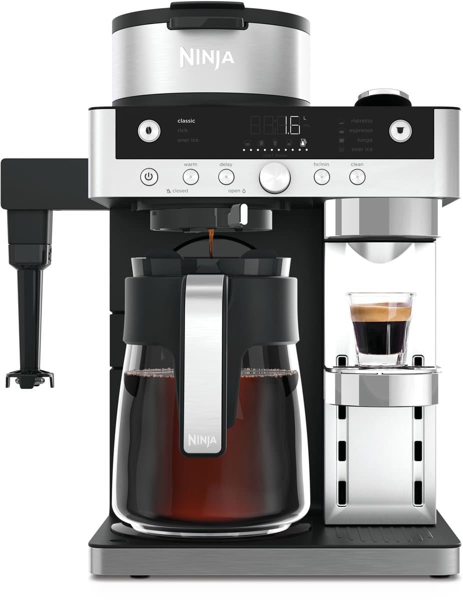 Ninja Prestige Dualbrew System - Koffiezetapparaat voor filterkoffie en cups - inclusief ingebouwde melkopschuimer - CFN802EU — afbeelding 1