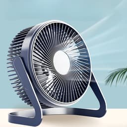 USB-bureauventilator, draagbare mini-ventilator met stekker, ideaal als cadeau voor thuis, perfect voor slaapkamers, kantoren, keukens, kamperen, enz. (Zwart) — thumbnail 3