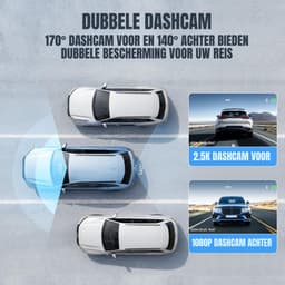 DYNA® Dashcam voor Auto Voor en Achter - Dashcam - Zwart - 9cm x 4cm x 6cm — thumbnail 3