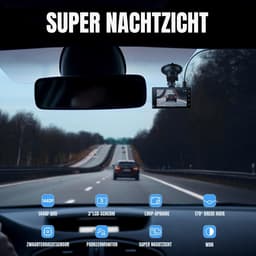DYNA® Dashcam voor Auto Voor en Achter - Dashcam - Zwart - 9cm x 4cm x 6cm — thumbnail 5