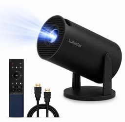 Lumistar® Premium Mini Beamer - Alles-in-één Smart TV Projector - 2026 model - Android 13.0 - WiFi 6 & Bluetooth 5.2 - 4k support - Beamer - Home Cinema - Wit — thumbnail 1