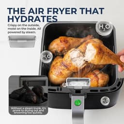 Questyr - 5L Airfryer - Miui-Cyclone Tech - elektrische heteluchtfriteuse - olieloze kookpan met aanraakbediening - antiaanbakmand — thumbnail 3